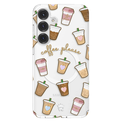 Coffee First Clear Samsung Galaxy Case