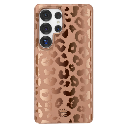 Bronze Chrome Leopard Samsung Case