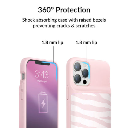 Pink Zebra iPhone Charging Case